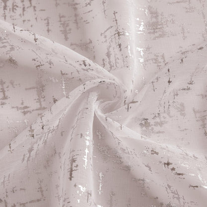 72" Blush And Silver Abstract Shower Curtain