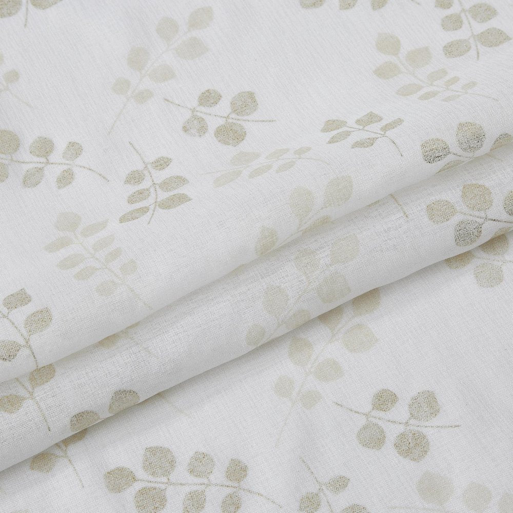 72" White And Gold Floral Shower Curtain — view 1
