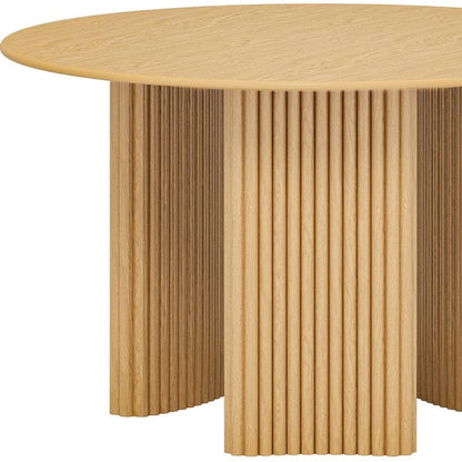 46" Natural Wood Three Leg Base Round Top Dining Table HomeRoots