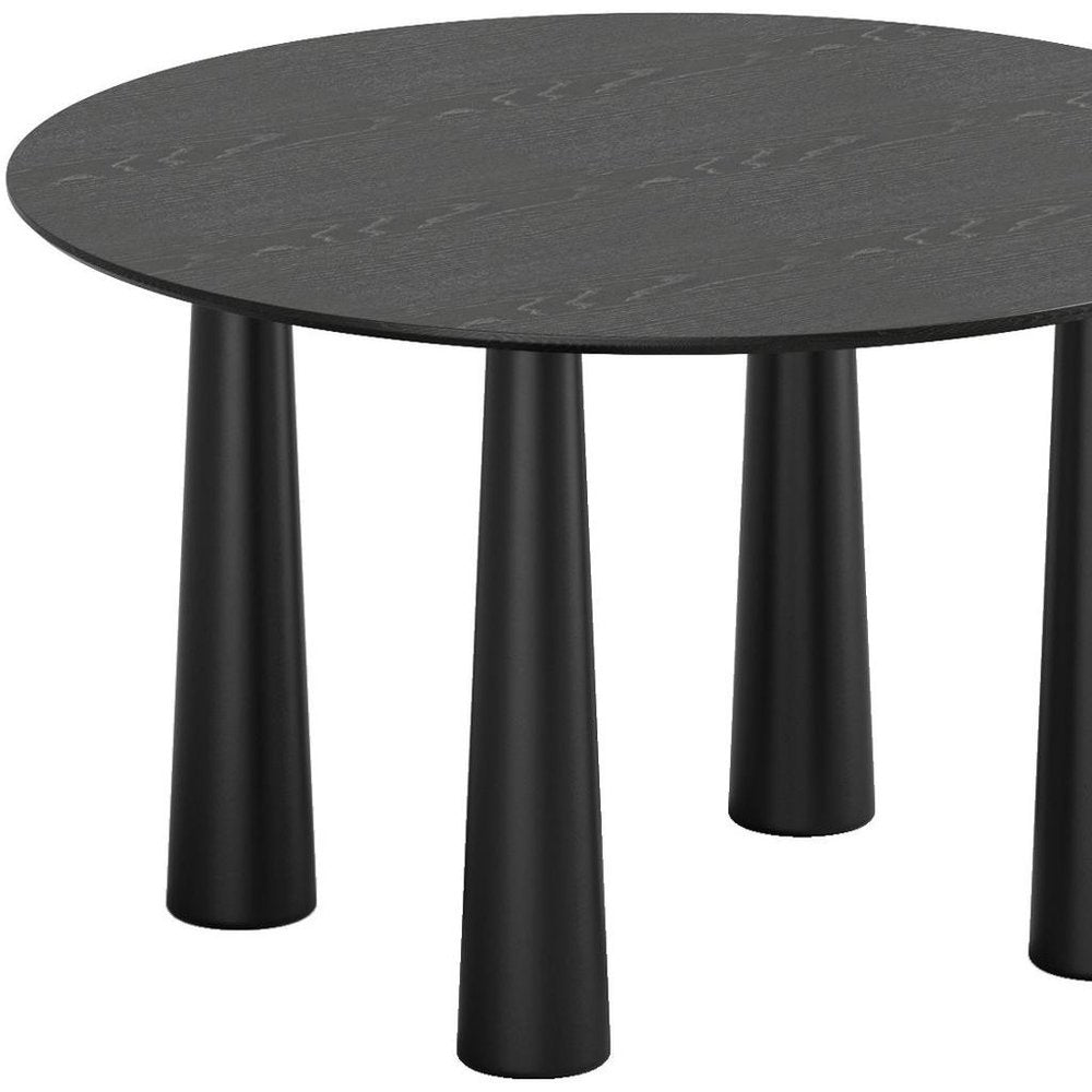 52" Walnut Solid Wood Round Top Dining Table — view 10