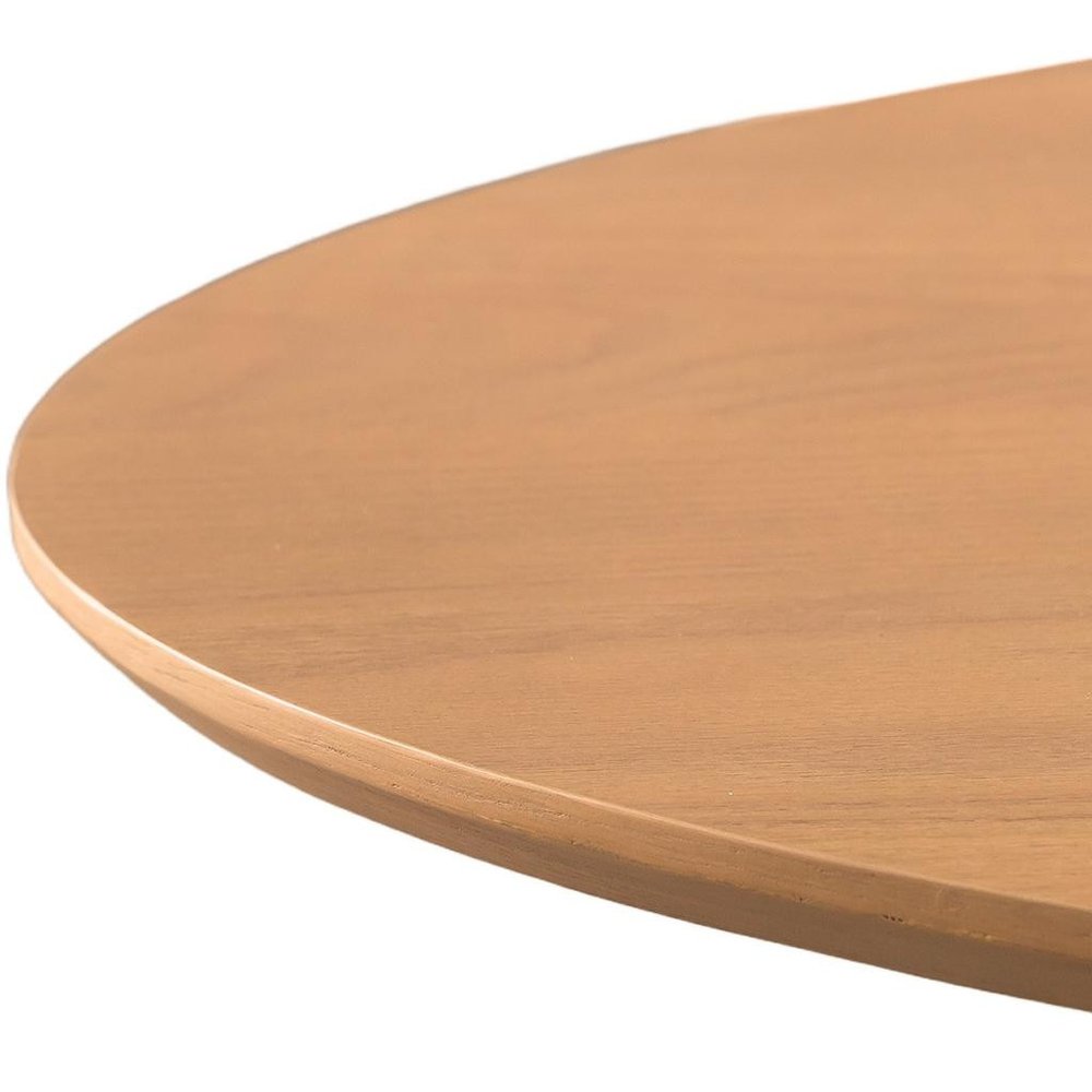 86" Natural Wood Double Pedestal Base Oval Dining Table — view 7