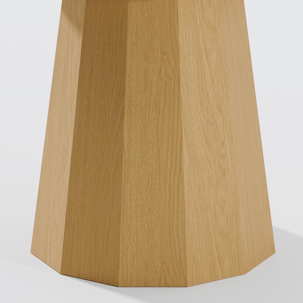 86" Natural Wood Double Pedestal Base Oval Dining Table — view 6