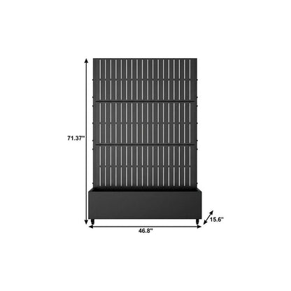 71" X 47" Black Galvanized Metal Rectangular Planter Box HomeRoots