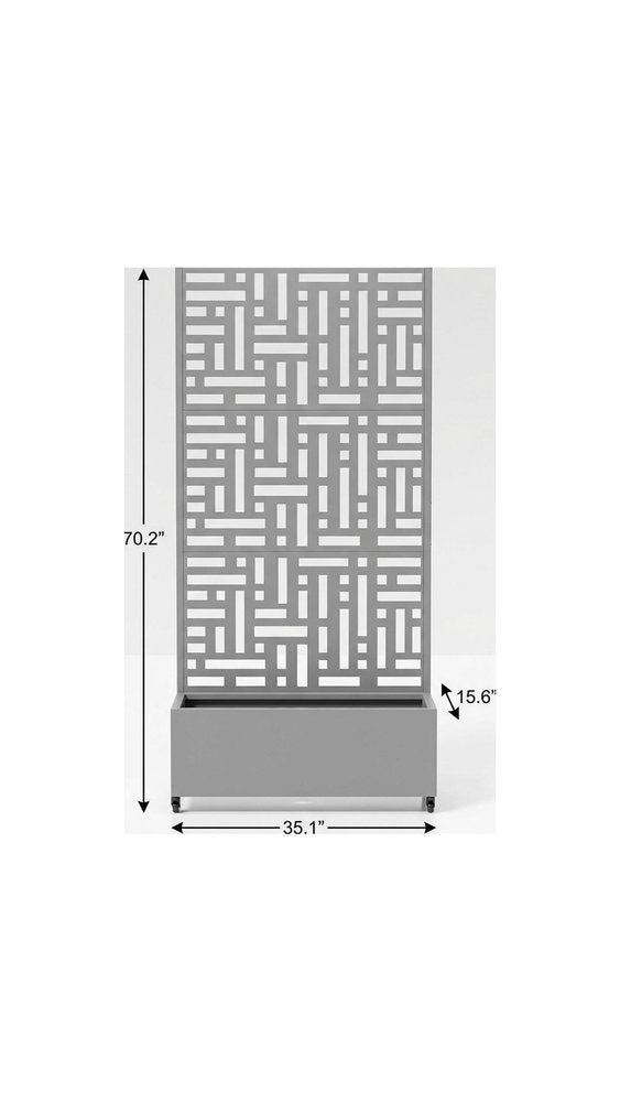 70" X 35" Gray Galvanized Metal Rectangular Planter Box HomeRoots