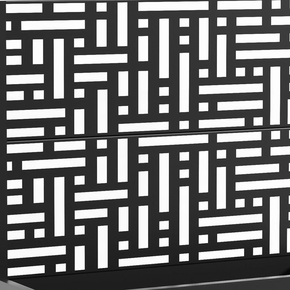 47" X 47" Black Galvanized Metal Rectangular Planter Box — view 3