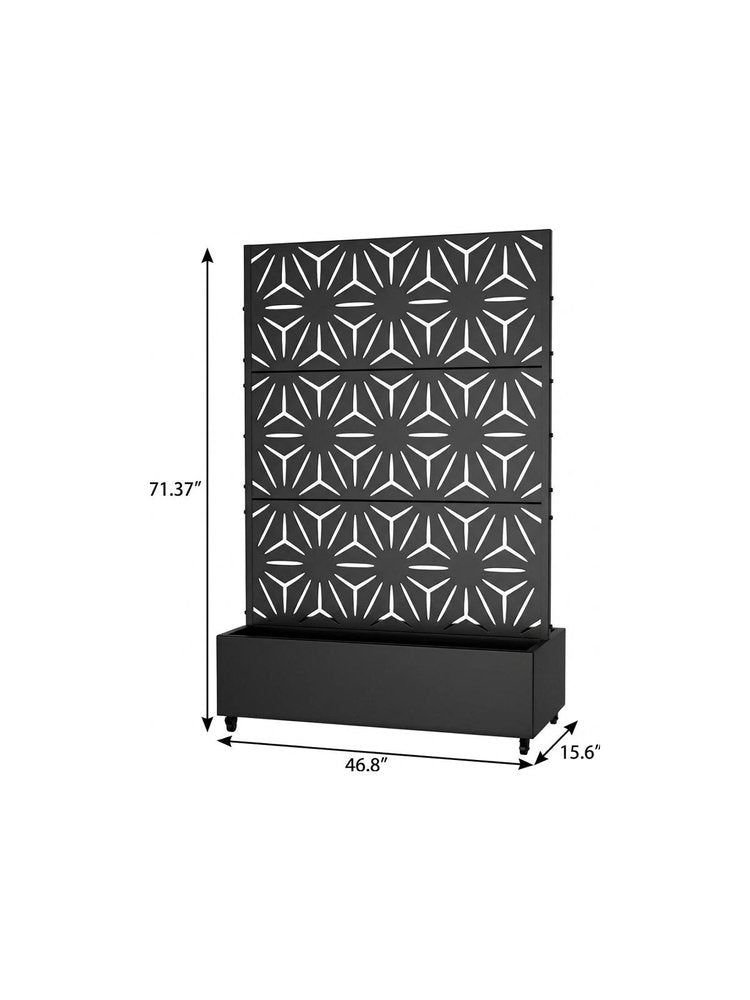 71" X 47" Black Galvanized Metal Rectangular Planter Box HomeRoots