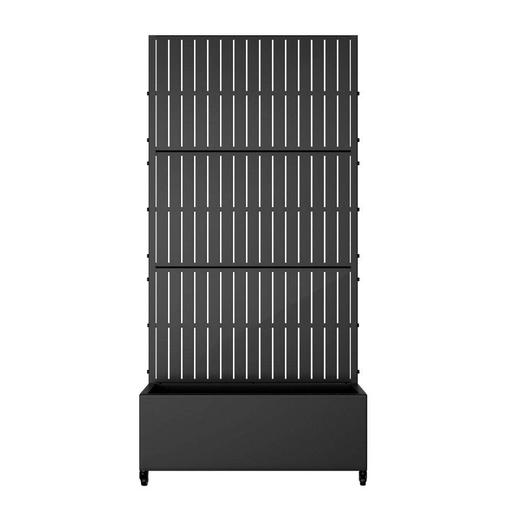 71" X 35" Black Galvanized Metal Rectangular Planter Box HomeRoots