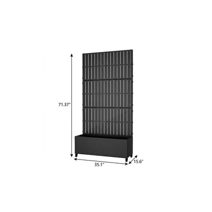 71" X 35" Black Galvanized Metal Rectangular Planter Box HomeRoots