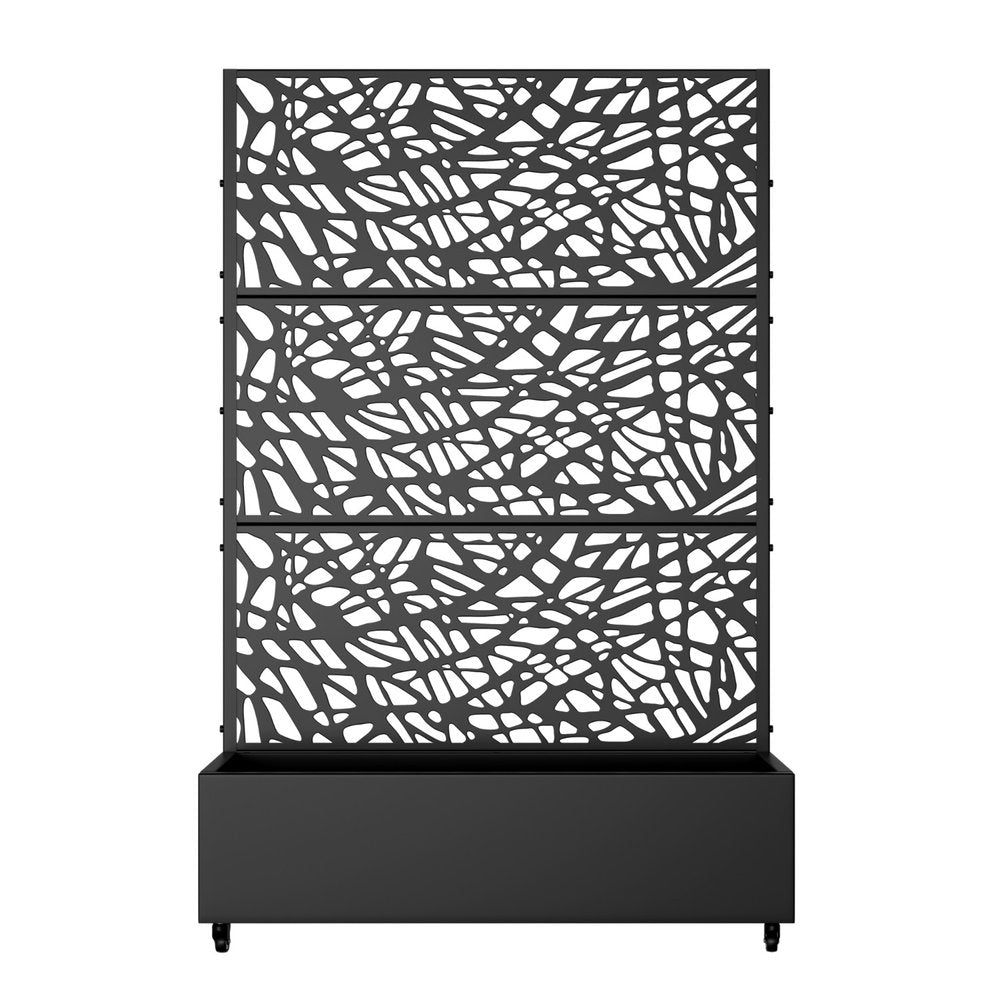 71" X 47" Black Galvanized Metal Rectangular Planter Box — view 1