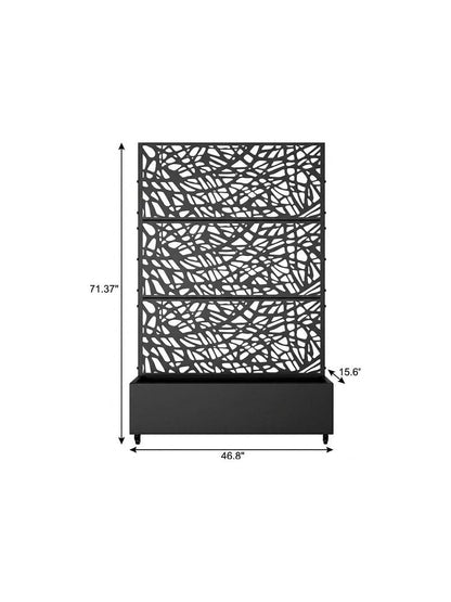 71" X 47" Black Galvanized Metal Rectangular Planter Box HomeRoots