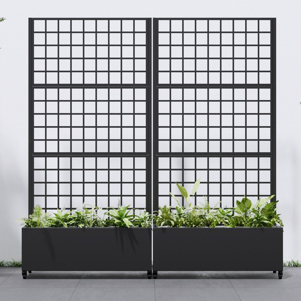 71" X 35" Black Galvanized Metal Rectangular Planter Box — view 2
