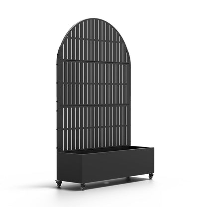 71" X 47" Black Galvanized Metal Rectangular Planter Box HomeRoots