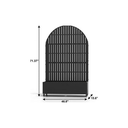 71" X 47" Black Galvanized Metal Rectangular Planter Box HomeRoots