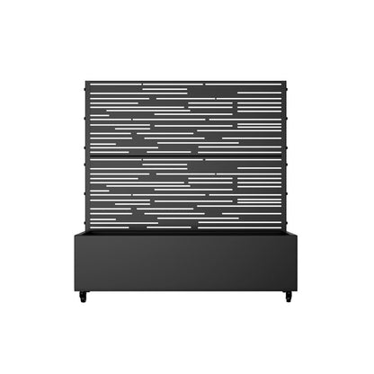 47" X 47" Black Galvanized Metal Rectangular Planter Box HomeRoots
