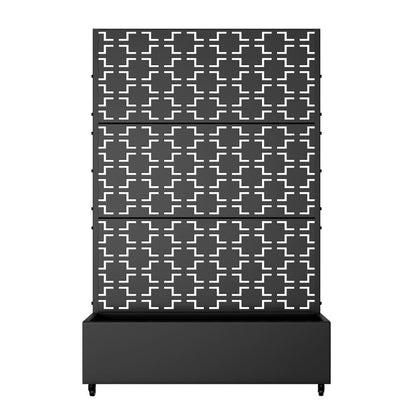 71" X 47" Black Galvanized Metal Rectangular Planter Box HomeRoots