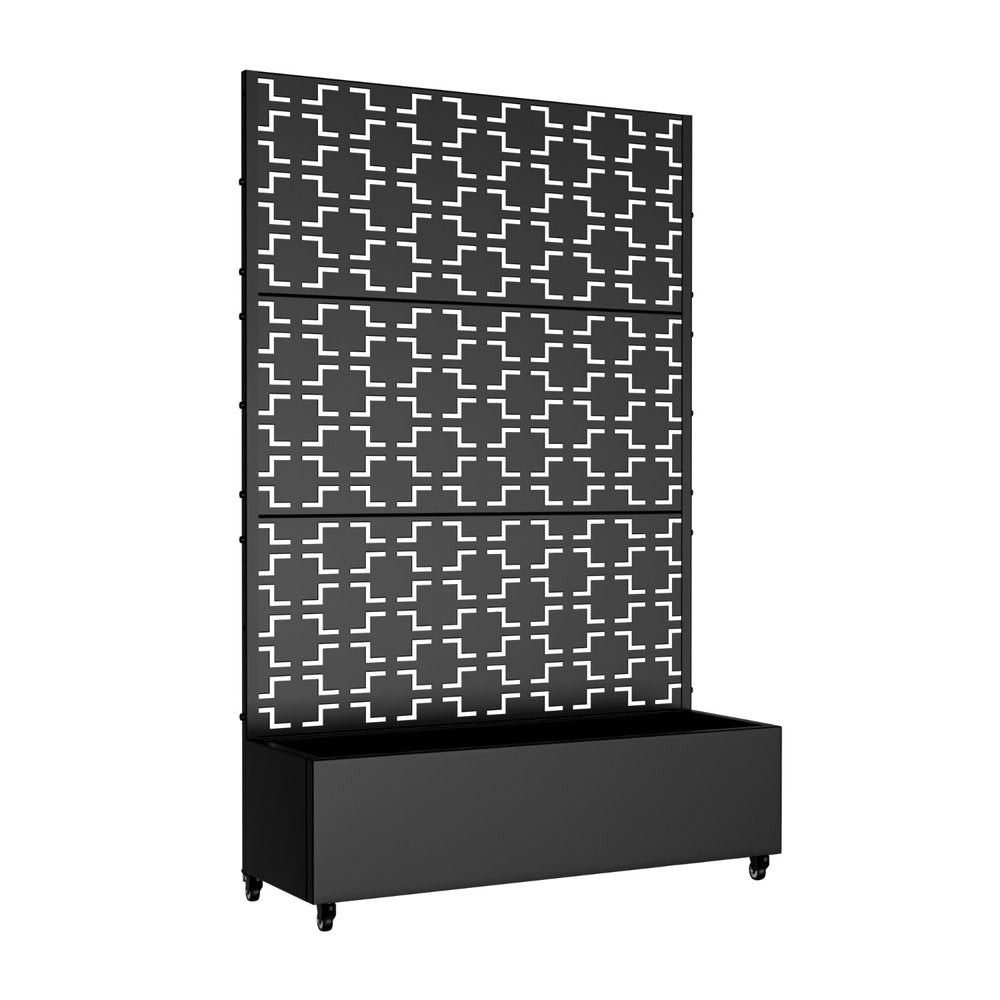 71" X 47" Black Galvanized Metal Rectangular Planter Box HomeRoots