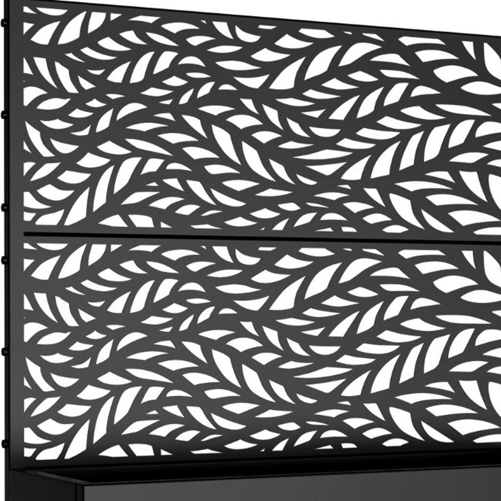 47" X 47" Black Galvanized Metal Rectangular Planter Box HomeRoots
