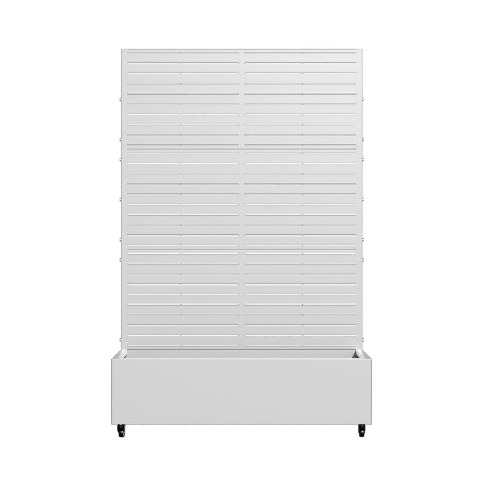 71" X 47" White Galvanized Metal Rectangular Planter Box HomeRoots