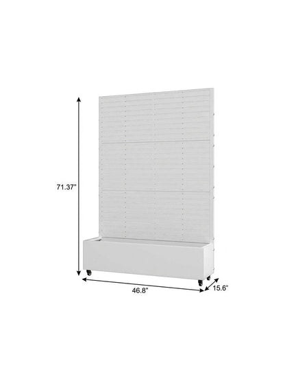 71" X 47" White Galvanized Metal Rectangular Planter Box HomeRoots