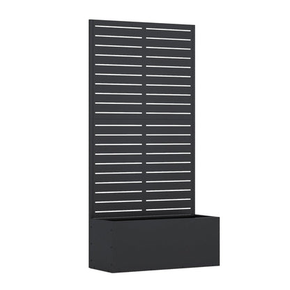 59" X 29" Black Galvanized Metal Rectangular Planter Box HomeRoots
