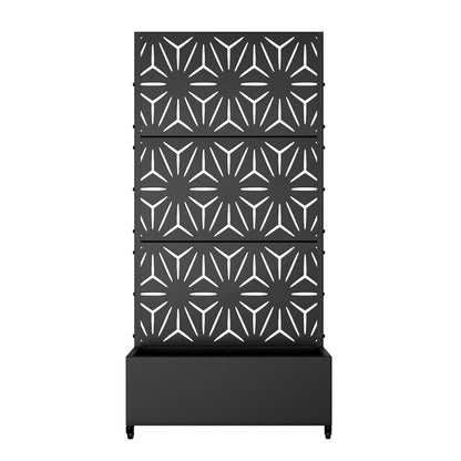 71" X 35" Black Galvanized Metal Rectangular Planter Box HomeRoots
