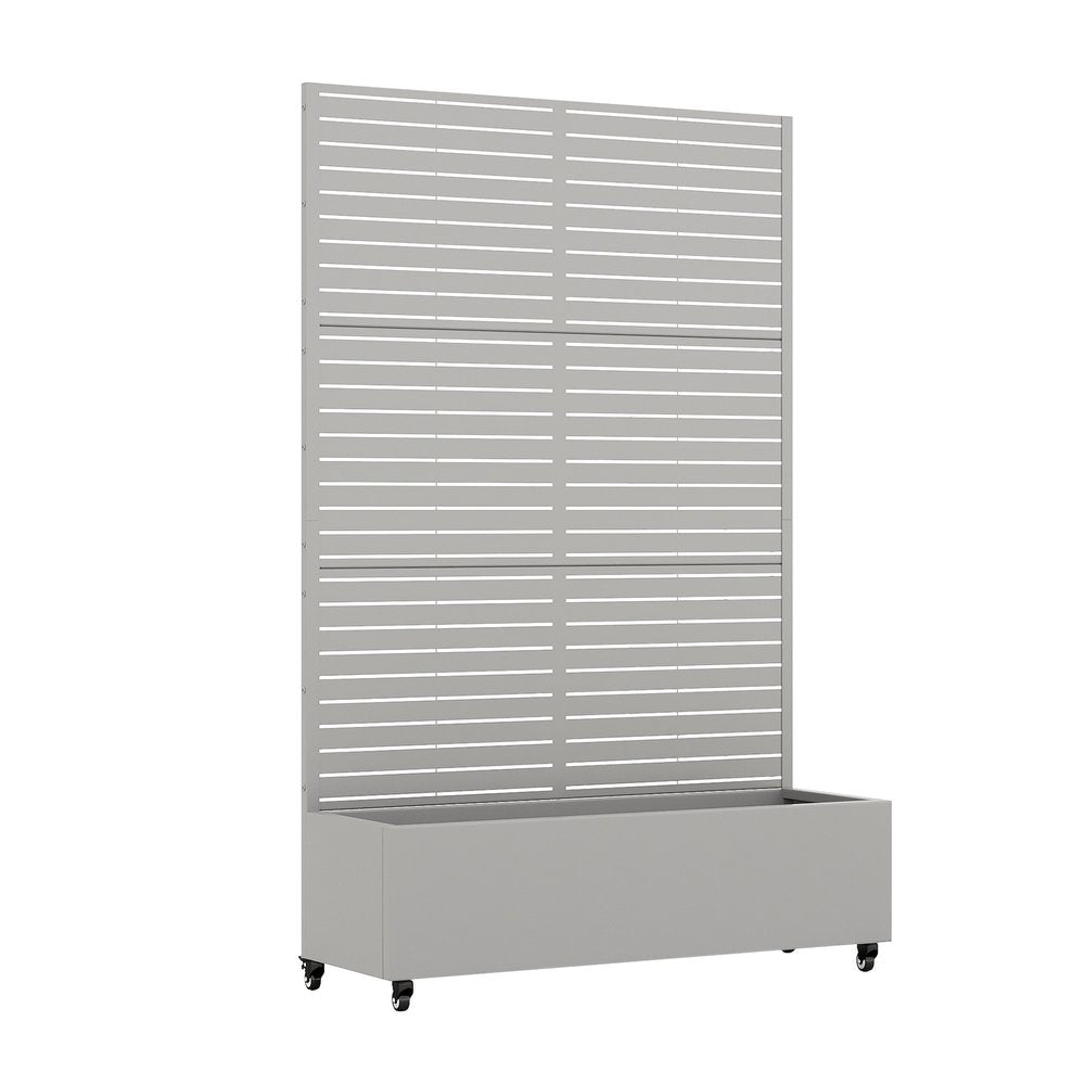 71" X 47" Gray Galvanized Metal Rectangular Planter Box HomeRoots