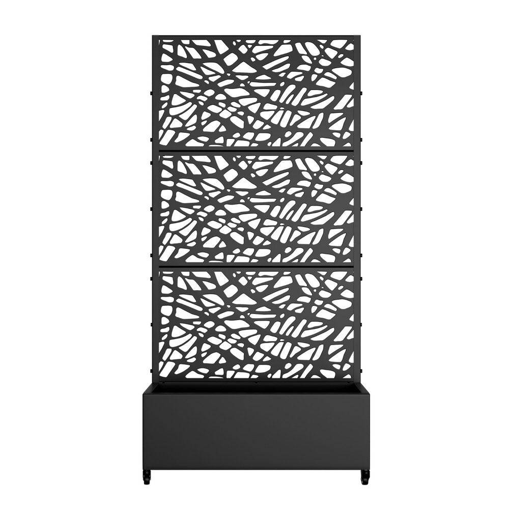 71" X 35" Black Galvanized Metal Rectangular Planter Box HomeRoots