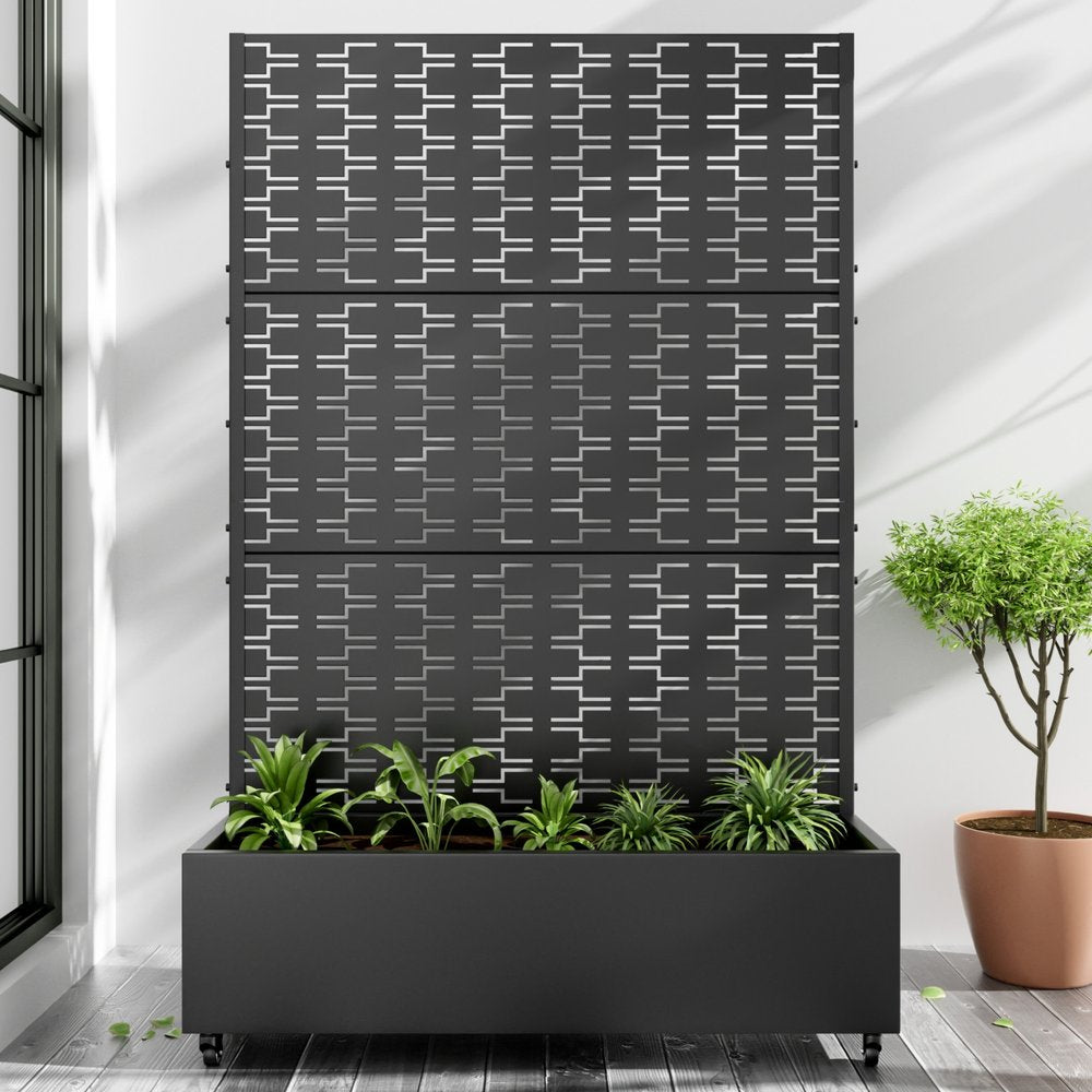 71" X 47" Black Galvanized Metal Rectangular Planter Box — view 6