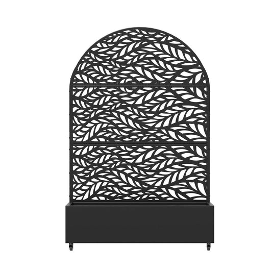 71" X 47" Black Galvanized Metal Rectangular Planter Box