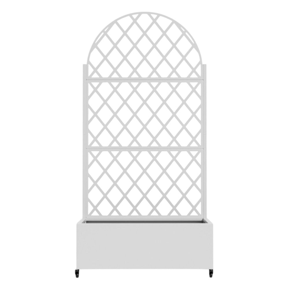 71" X 35" White Galvanized Metal Rectangular Planter Box — view 2