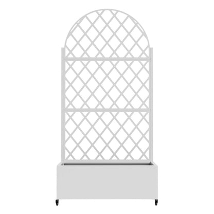 71" X 35" White Galvanized Metal Rectangular Planter Box HomeRoots