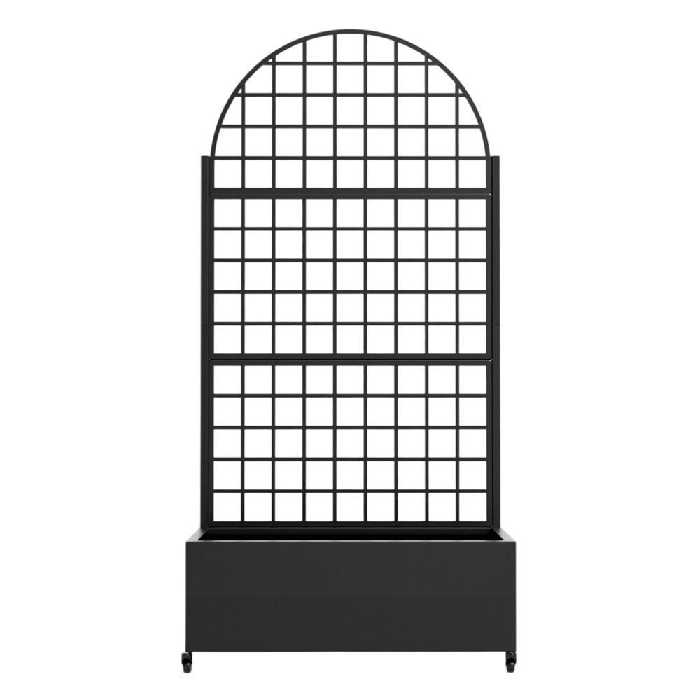 70" X 35" Black Galvanized Metal Rectangular Planter Box — view 1