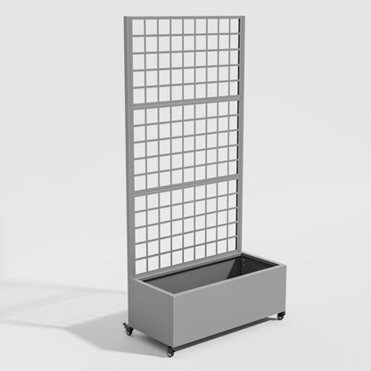71" X 35" Gray Galvanized Metal Rectangular Planter Box HomeRoots