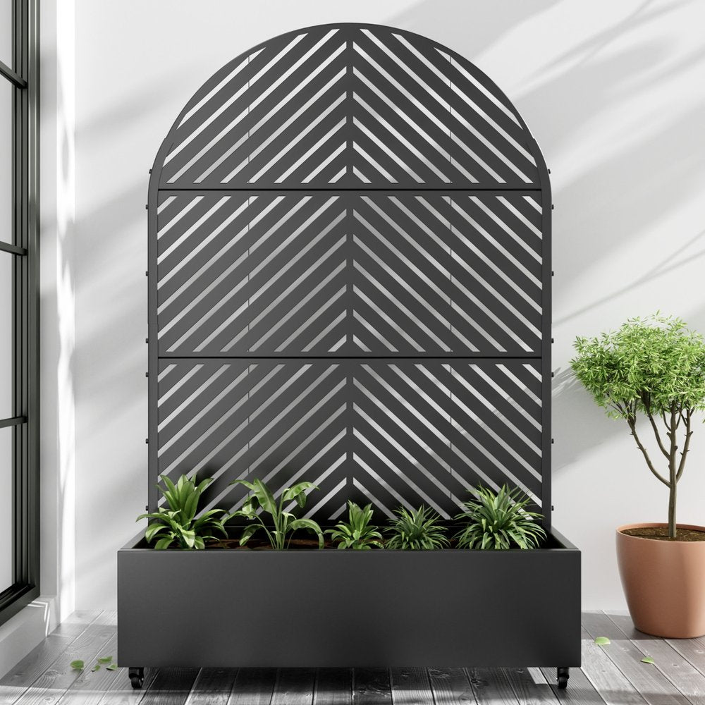 71" X 47" Black Galvanized Metal Rectangular Planter Box — view 6