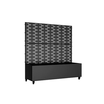 47" X 47" Black Galvanized Metal Rectangular Planter Box HomeRoots