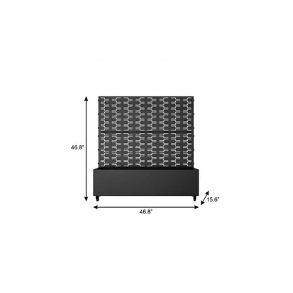 47" X 47" Black Galvanized Metal Rectangular Planter Box HomeRoots