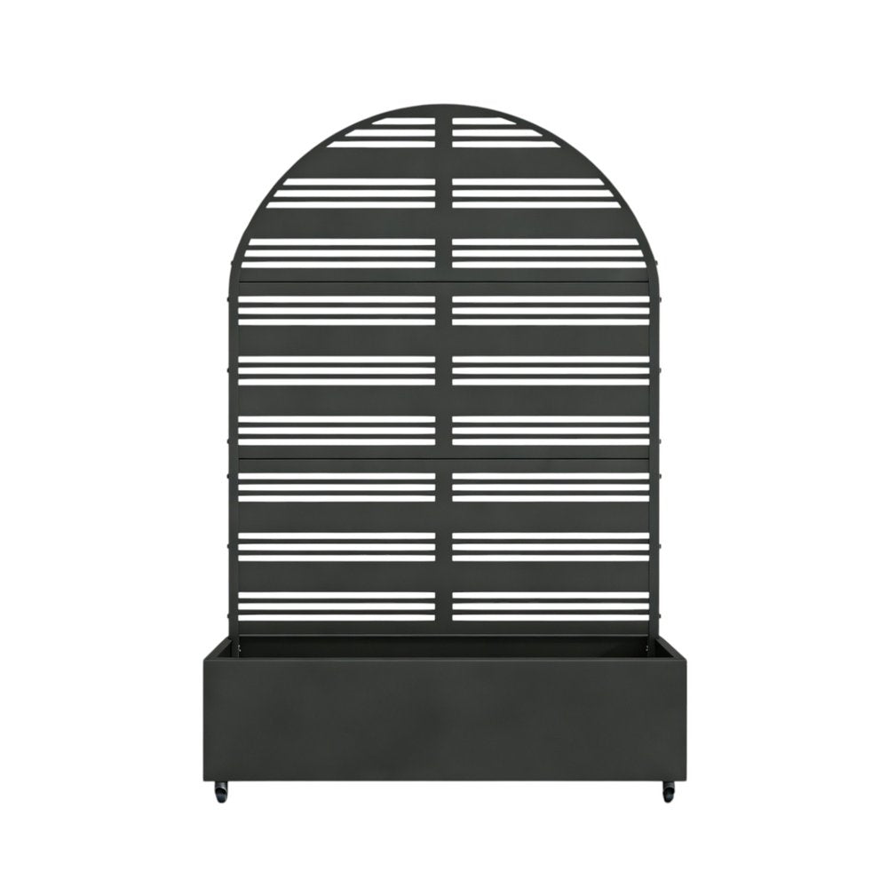 71" X 47" Black Galvanized Metal Rectangular Planter Box — view 2