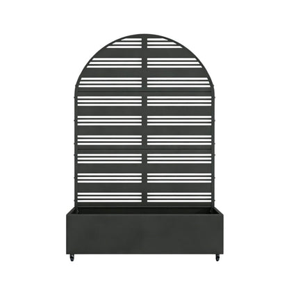 71" X 47" Black Galvanized Metal Rectangular Planter Box HomeRoots