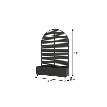 71" X 47" Black Galvanized Metal Rectangular Planter Box HomeRoots
