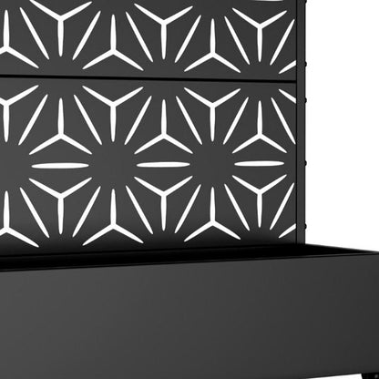 47" X 47" Black Galvanized Metal Rectangular Planter Box HomeRoots