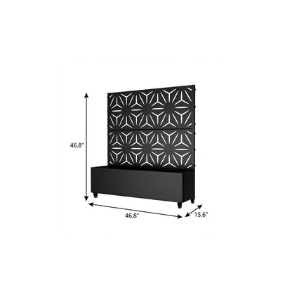 47" X 47" Black Galvanized Metal Rectangular Planter Box HomeRoots