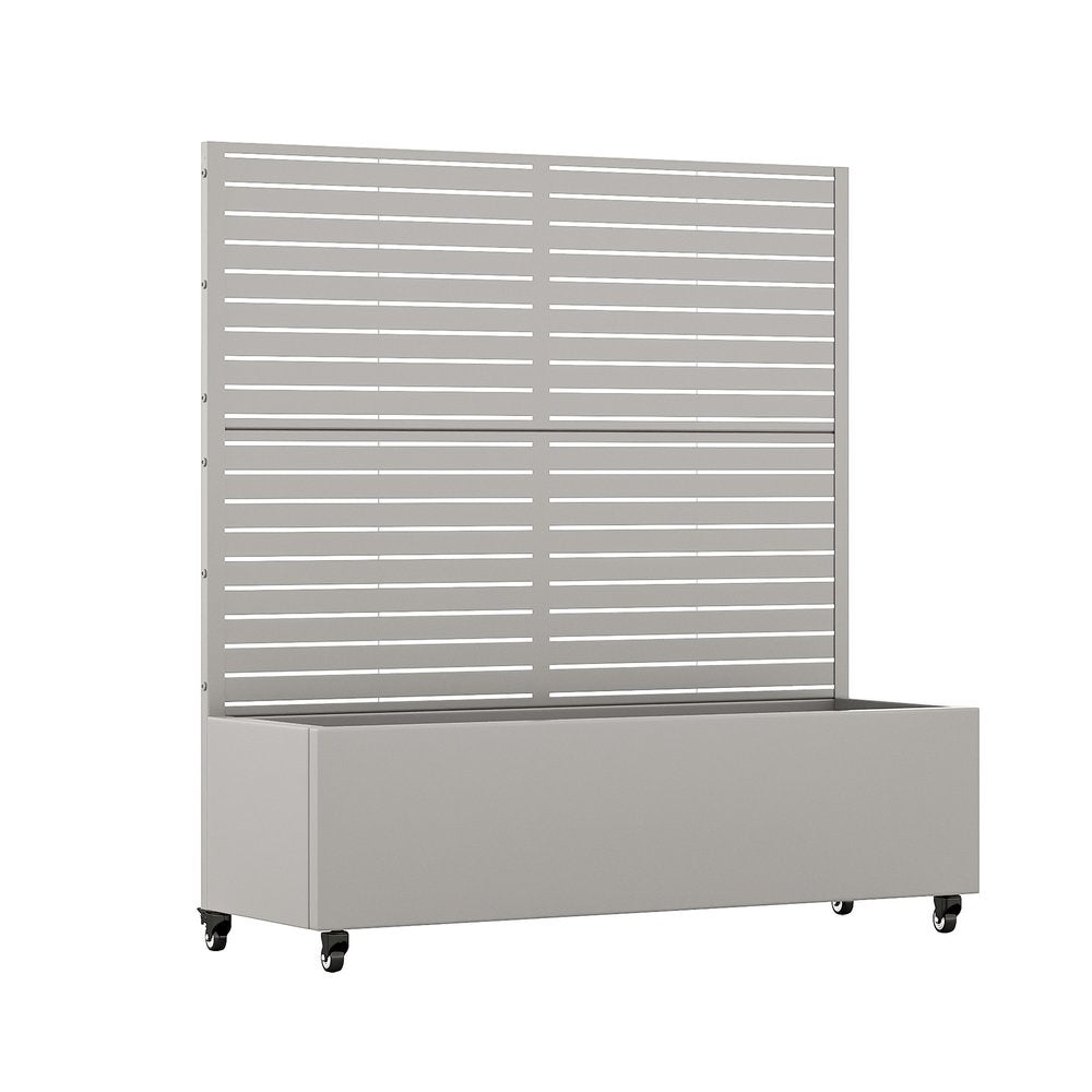 47" X 47" Gray Galvanized Metal Rectangular Planter Box — view 2