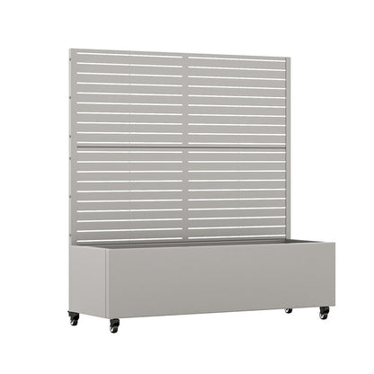 47" X 47" Gray Galvanized Metal Rectangular Planter Box HomeRoots