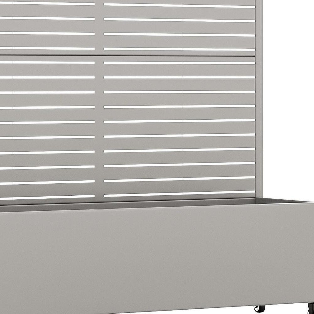 47" X 47" Gray Galvanized Metal Rectangular Planter Box HomeRoots