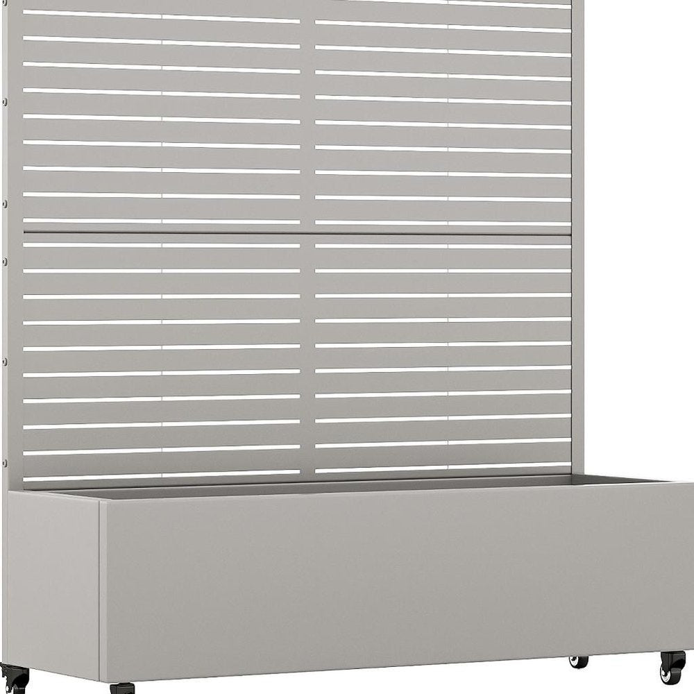 47" X 47" Gray Galvanized Metal Rectangular Planter Box HomeRoots