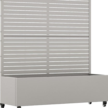 47" X 47" Gray Galvanized Metal Rectangular Planter Box HomeRoots
