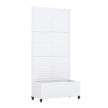 71" X 35" White Galvanized Metal Rectangular Planter Box HomeRoots