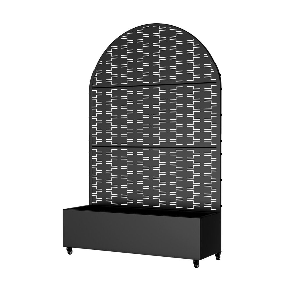 71" X 47" Black Galvanized Metal Rectangular Planter Box — view 4