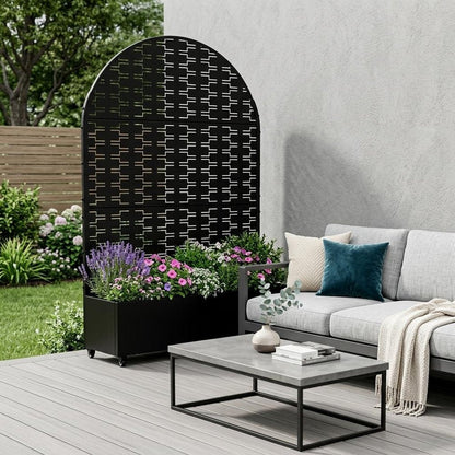 71" X 47" Black Galvanized Metal Rectangular Planter Box HomeRoots