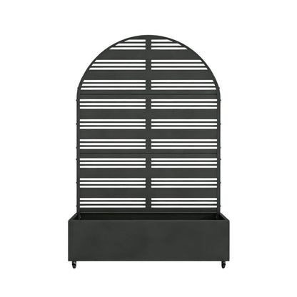 71" X 35" Black Galvanized Metal Rectangular Planter Box HomeRoots